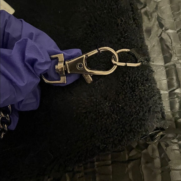 VIP/GWP Black Shoulder Bag with White Logo with shopping bag - Picture 4 of 17